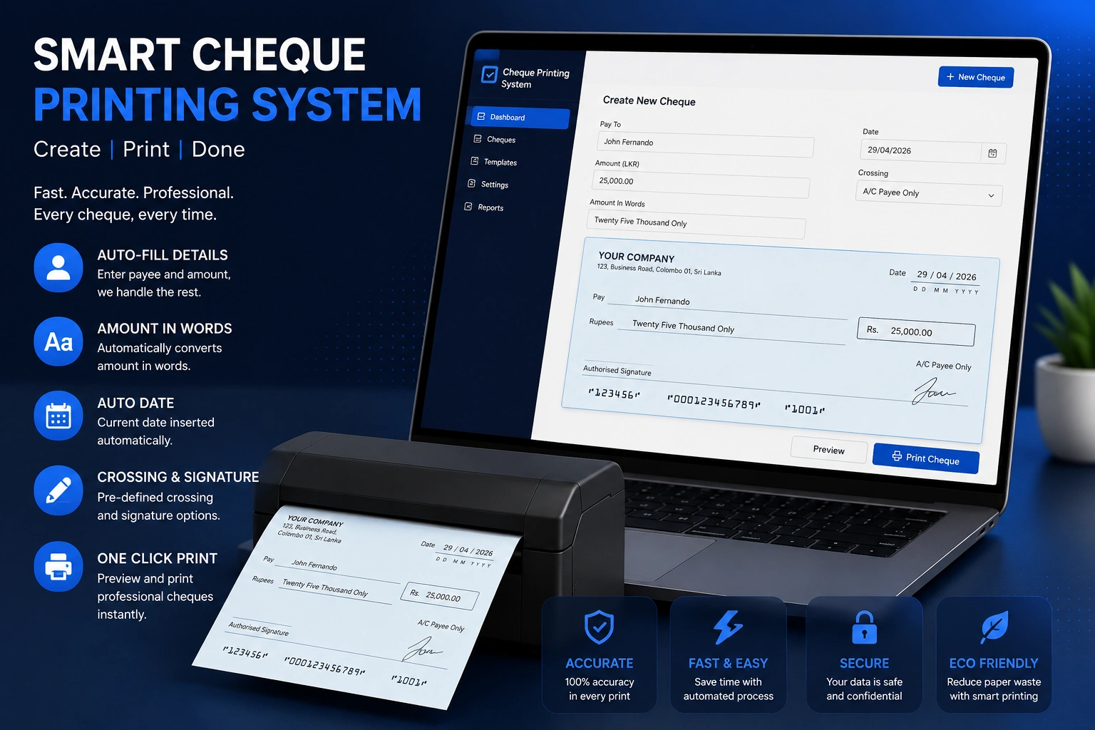 Smart Cheque Printing Solution